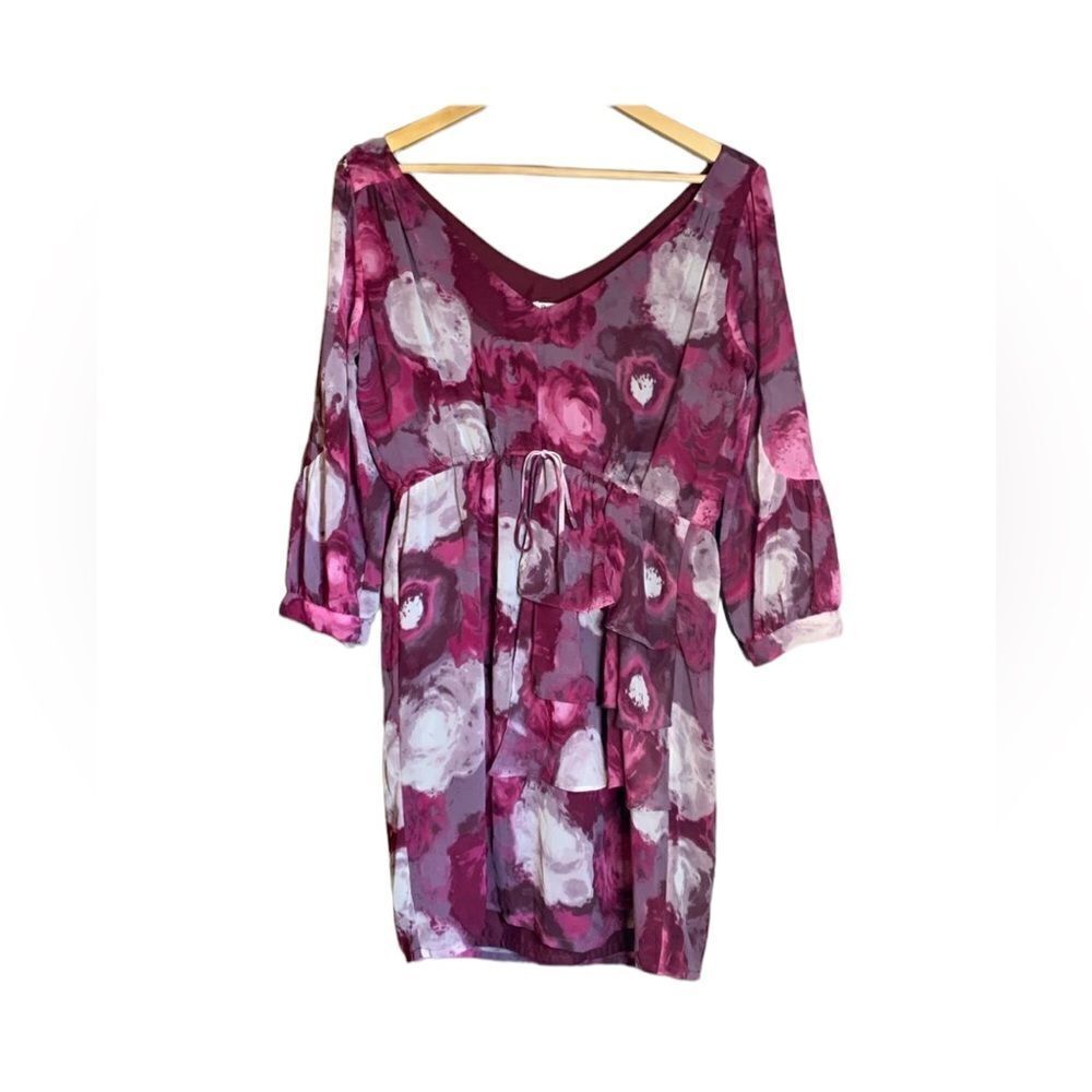 BCBG generation floral long sleeve dress